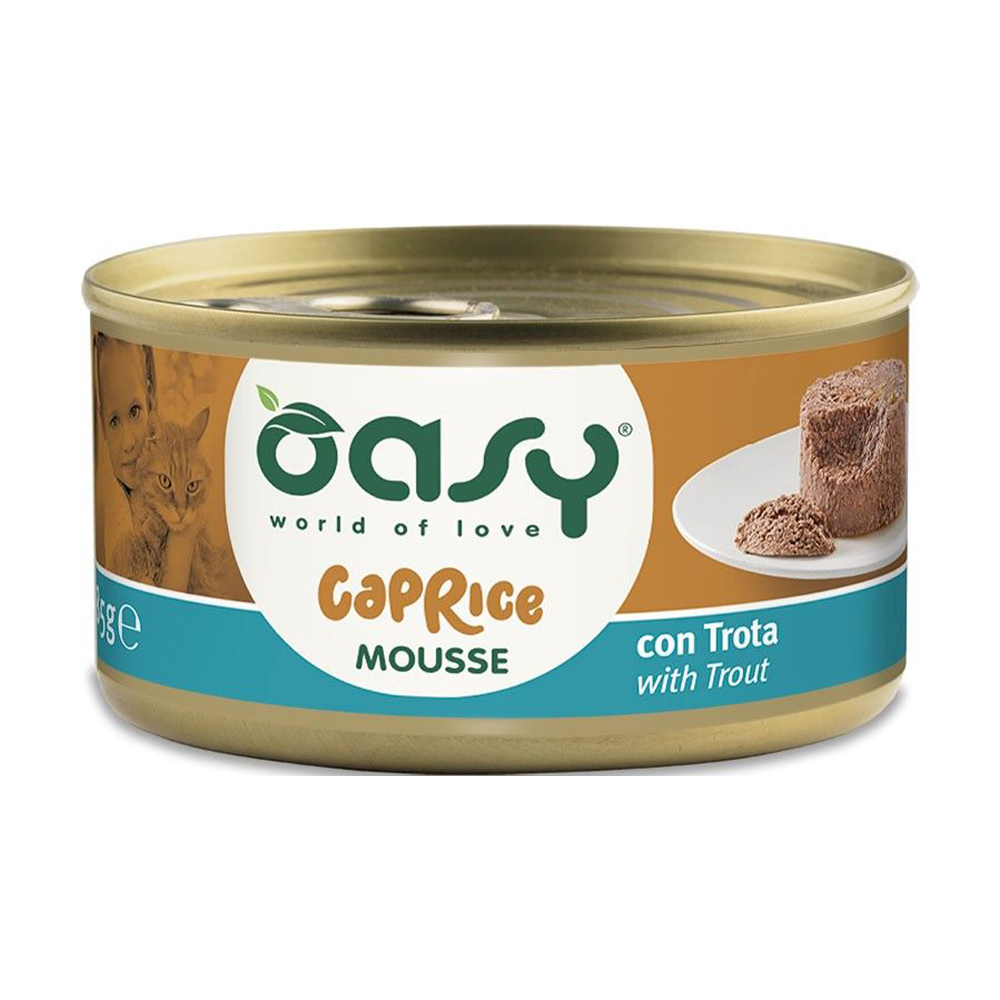 Вологий корм для кішок Oasy з форелю, 85 г