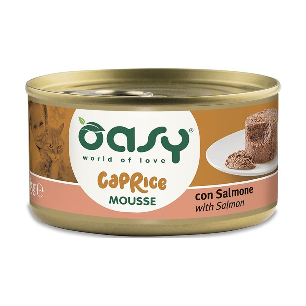 Вологий корм для кішок Oasy з лососем, 85 г